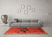 Machine Washable Persian Orange Traditional Area Rugs in a Living Room, wshtr1997org