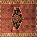 Square Persian Brown Traditional Rug, tr1997brn