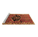 Sideview of Machine Washable Persian Brown Traditional Rug, wshtr1997brn