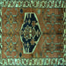 Square Persian Turquoise Traditional Rug, tr1997turq