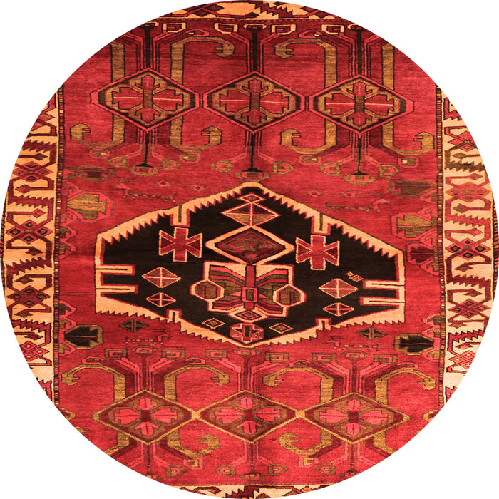 Square Persian Orange Traditional Rug, tr1997org