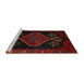 Sideview of Machine Washable Traditional Bakers Brown Rug, wshtr1998