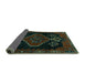 Sideview of Persian Turquoise Traditional Rug, tr1998turq