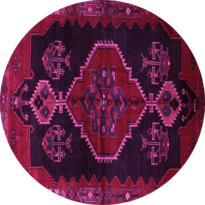 Round Persian Pink Traditional Rug, tr1998pnk