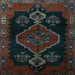 Square Persian Light Blue Traditional Rug, tr1998lblu