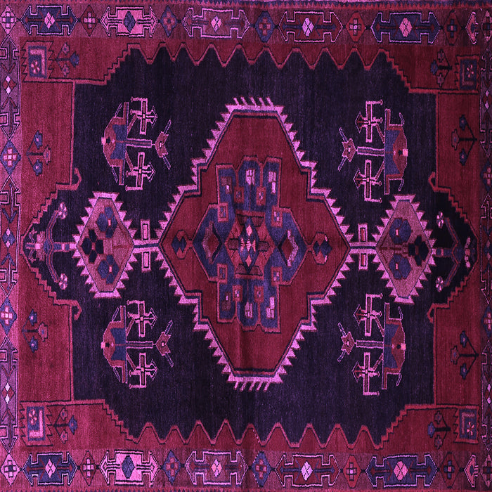 Square Persian Purple Traditional Rug, tr1998pur