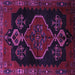 Square Persian Purple Traditional Rug, tr1998pur