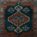 Square Machine Washable Persian Light Blue Traditional Rug, wshtr1998lblu