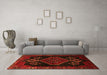 Machine Washable Persian Orange Traditional Area Rugs in a Living Room, wshtr1998org