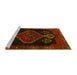 Sideview of Machine Washable Persian Yellow Traditional Rug, wshtr1998yw