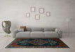 Machine Washable Persian Light Blue Traditional Rug in a Living Room, wshtr1998lblu