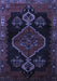 Machine Washable Persian Blue Traditional Rug, wshtr1998blu