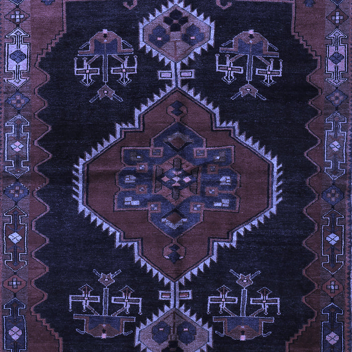 Machine Washable Persian Blue Traditional Rug, wshtr1998blu