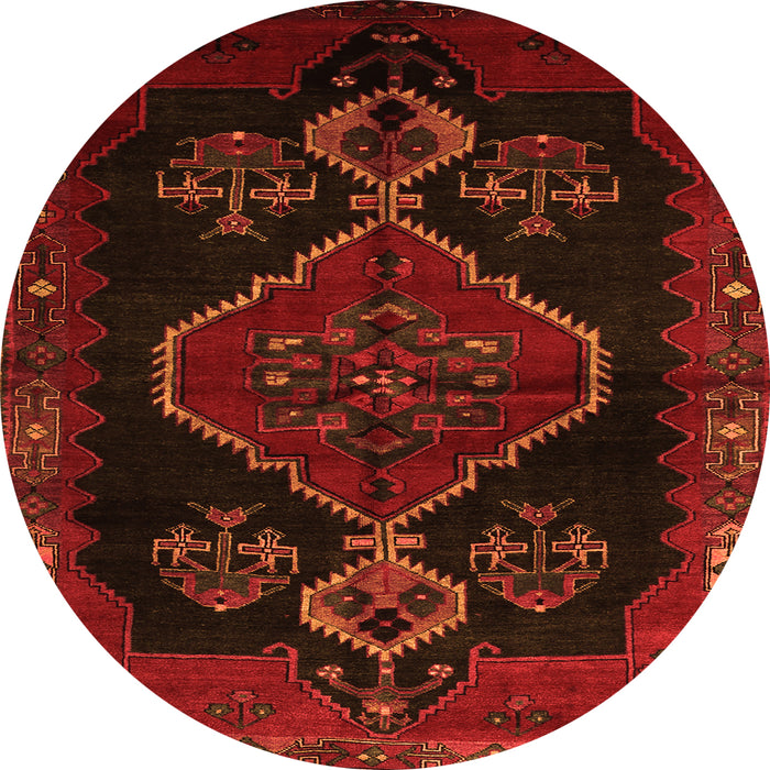 Square Persian Orange Traditional Rug, tr1998org