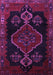 Machine Washable Persian Purple Traditional Area Rugs, wshtr1998pur