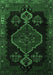 Machine Washable Persian Emerald Green Traditional Area Rugs, wshtr1998emgrn