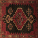 Square Machine Washable Persian Brown Traditional Rug, wshtr1998brn