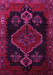 Machine Washable Persian Pink Traditional Rug, wshtr1998pnk