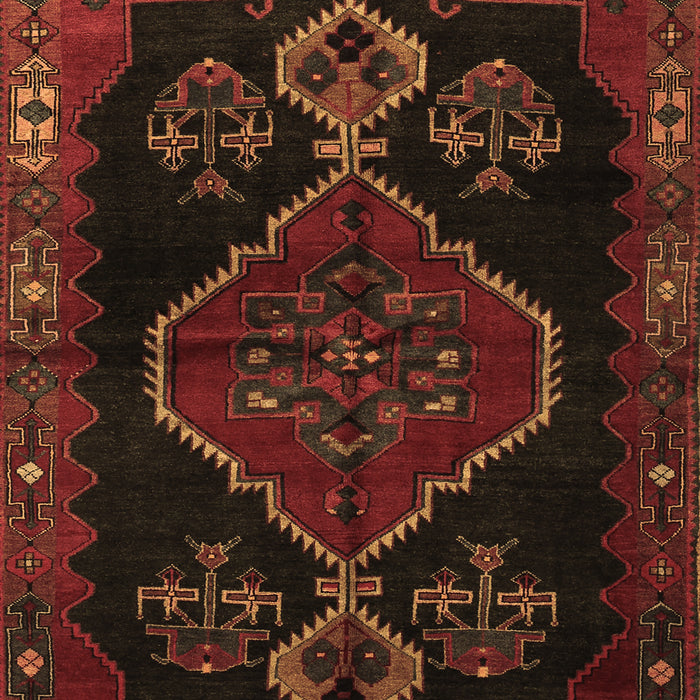 Machine Washable Persian Brown Traditional Rug, wshtr1998brn