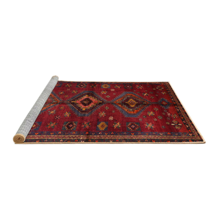 Sideview of Machine Washable Traditional Red Rug, wshtr1999