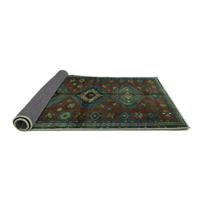 Sideview of Persian Turquoise Traditional Rug, tr1999turq