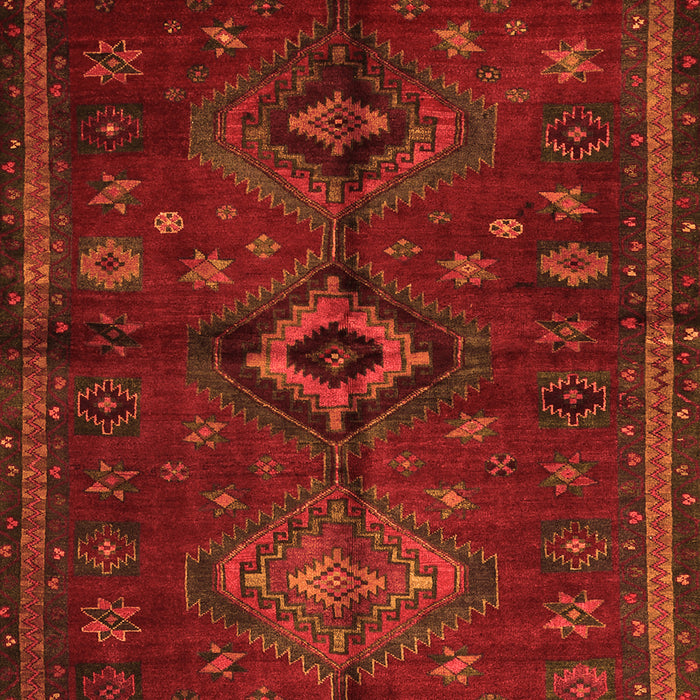 Serging Thickness of Machine Washable Persian Orange Traditional Area Rugs, wshtr1999org