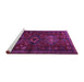 Sideview of Machine Washable Persian Purple Traditional Area Rugs, wshtr1999pur