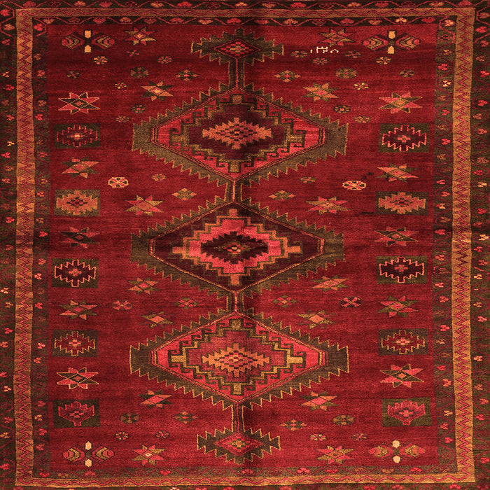 Serging Thickness of Persian Orange Traditional Rug, tr1999org