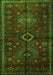 Serging Thickness of Machine Washable Persian Green Traditional Area Rugs, wshtr1999grn