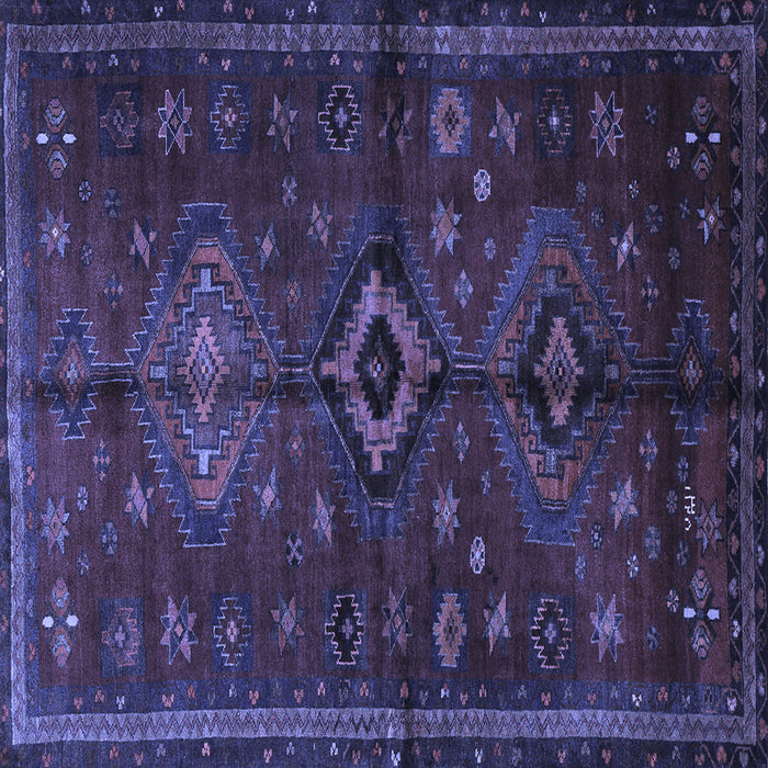 Square Persian Blue Traditional Rug, tr1999blu