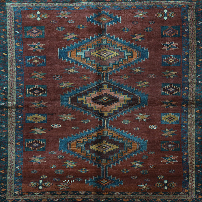 Square Persian Light Blue Traditional Rug, tr1999lblu
