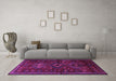 Machine Washable Persian Purple Traditional Area Rugs in a Living Room, wshtr1999pur