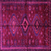 Square Machine Washable Persian Pink Traditional Rug, wshtr1999pnk