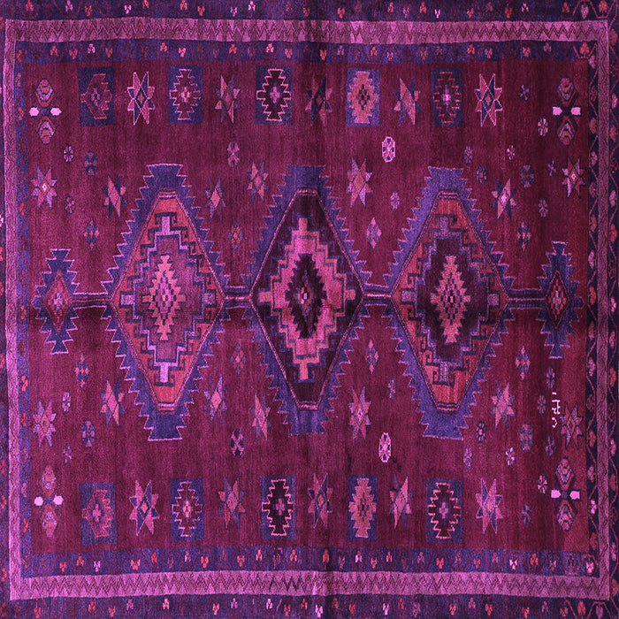 Square Machine Washable Persian Purple Traditional Area Rugs, wshtr1999pur