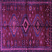 Square Machine Washable Persian Purple Traditional Area Rugs, wshtr1999pur