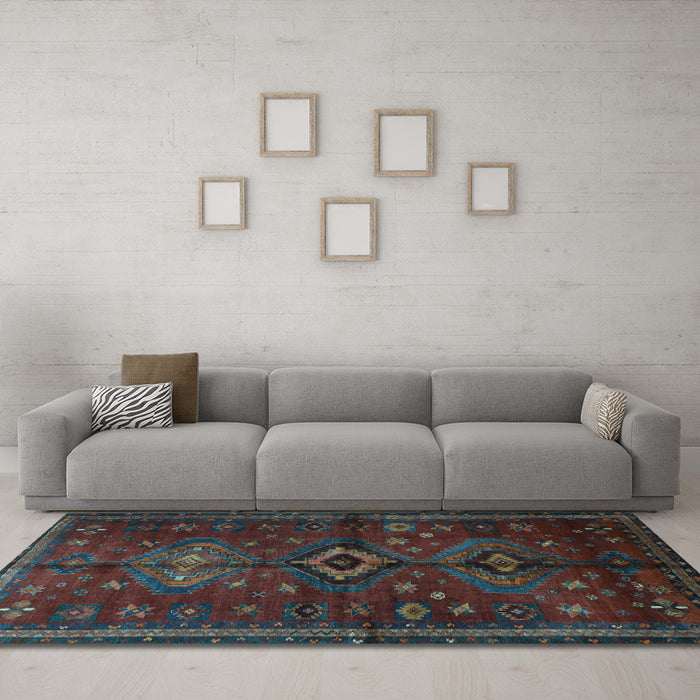 Machine Washable Persian Light Blue Traditional Rug in a Living Room, wshtr1999lblu