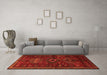 Machine Washable Persian Orange Traditional Area Rugs in a Living Room, wshtr1999org