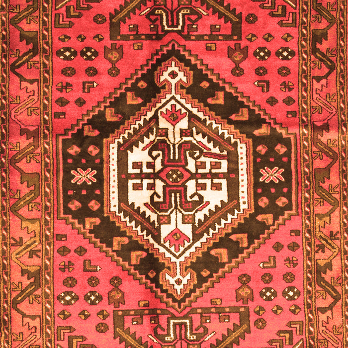 Serging Thickness of Machine Washable Persian Orange Traditional Area Rugs, wshtr199org