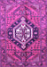 Machine Washable Persian Purple Traditional Area Rugs, wshtr199pur