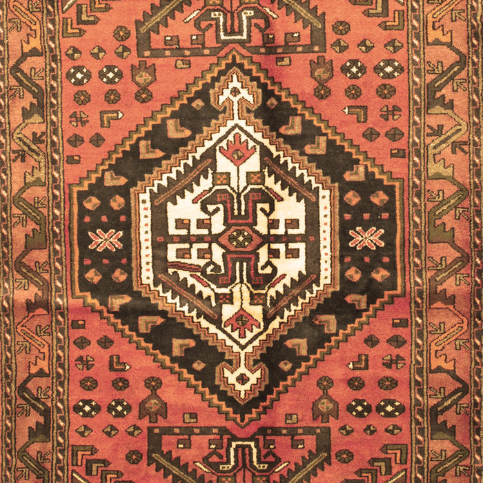 Machine Washable Persian Brown Traditional Rug, wshtr199brn