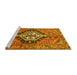 Sideview of Machine Washable Persian Yellow Traditional Rug, wshtr199yw