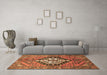 Machine Washable Persian Brown Traditional Rug in a Living Room,, wshtr199brn