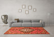 Machine Washable Persian Orange Traditional Area Rugs in a Living Room, wshtr199org