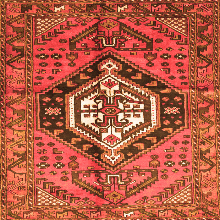 Serging Thickness of Persian Orange Traditional Rug, tr199org