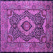 Square Medallion Purple Traditional Rug, tr19pur