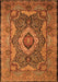 Medallion Orange Traditional Rug, tr19org