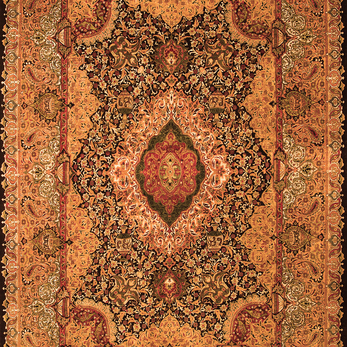 Medallion Orange Traditional Rug, tr19org