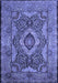 Medallion Blue Traditional Rug, tr19blu