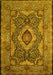 Medallion Yellow Traditional Rug, tr19yw