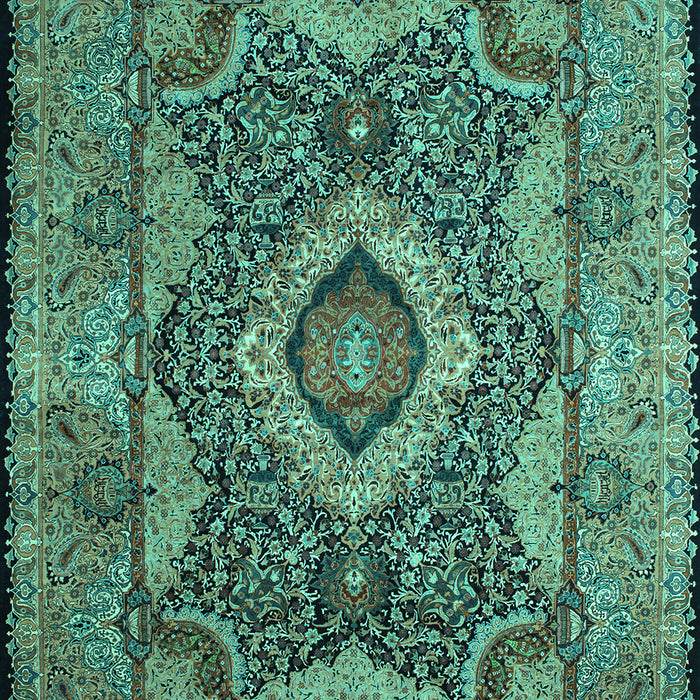 Medallion Turquoise Traditional Rug, tr19turq